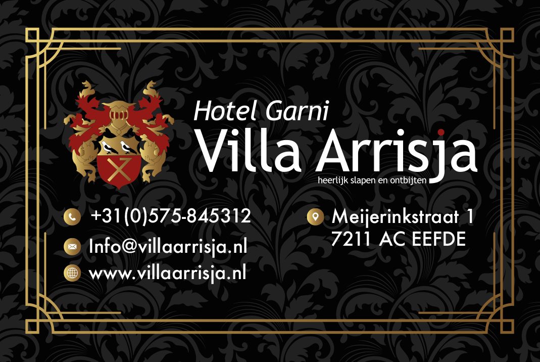Visitekaartjes Villa Arrisja