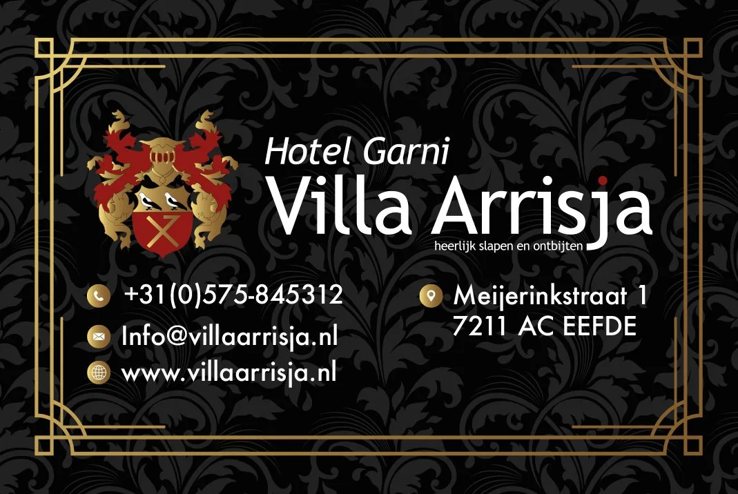 Visitekaartjes Villa Arrisja